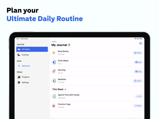 HabitifyのApp Store掲載スクリーンショット