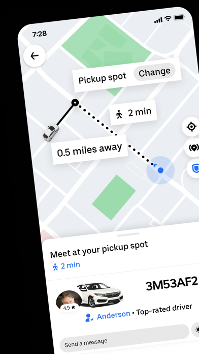 Uber TaxiのApp Store掲載スクリーンショット
