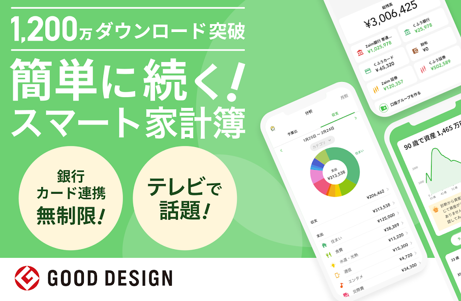 Zaimのストア掲載スクリーンショット